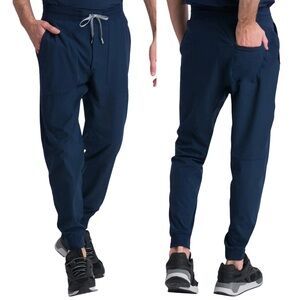 Kanaus Casual Jogger Scrub Pants for Men navy blue medium nwt